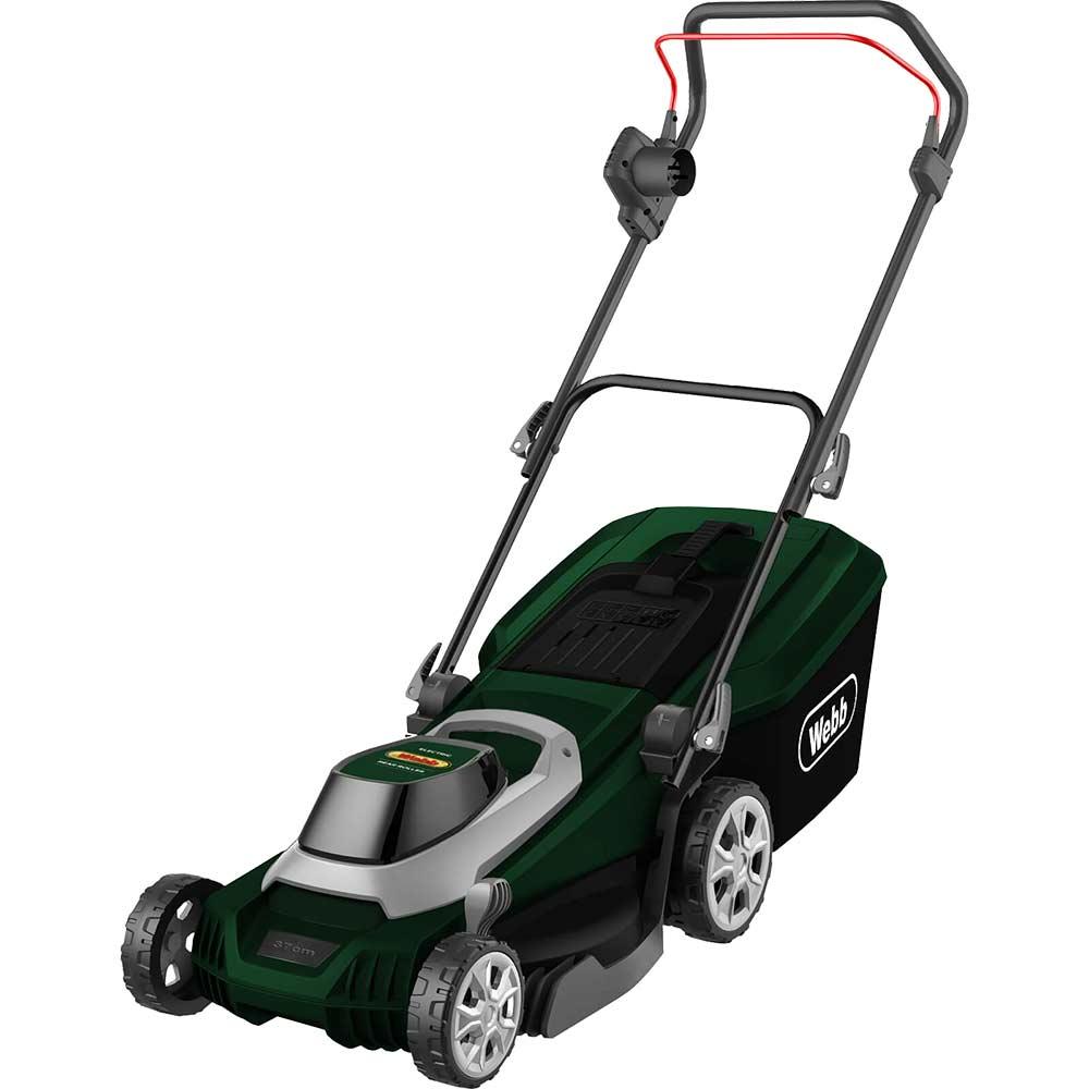 Webb WEER37RR Classic Electric Rotary Lawnmower with Rear Roller 370mm FREE Safety Glasses & Gloves Worth £10