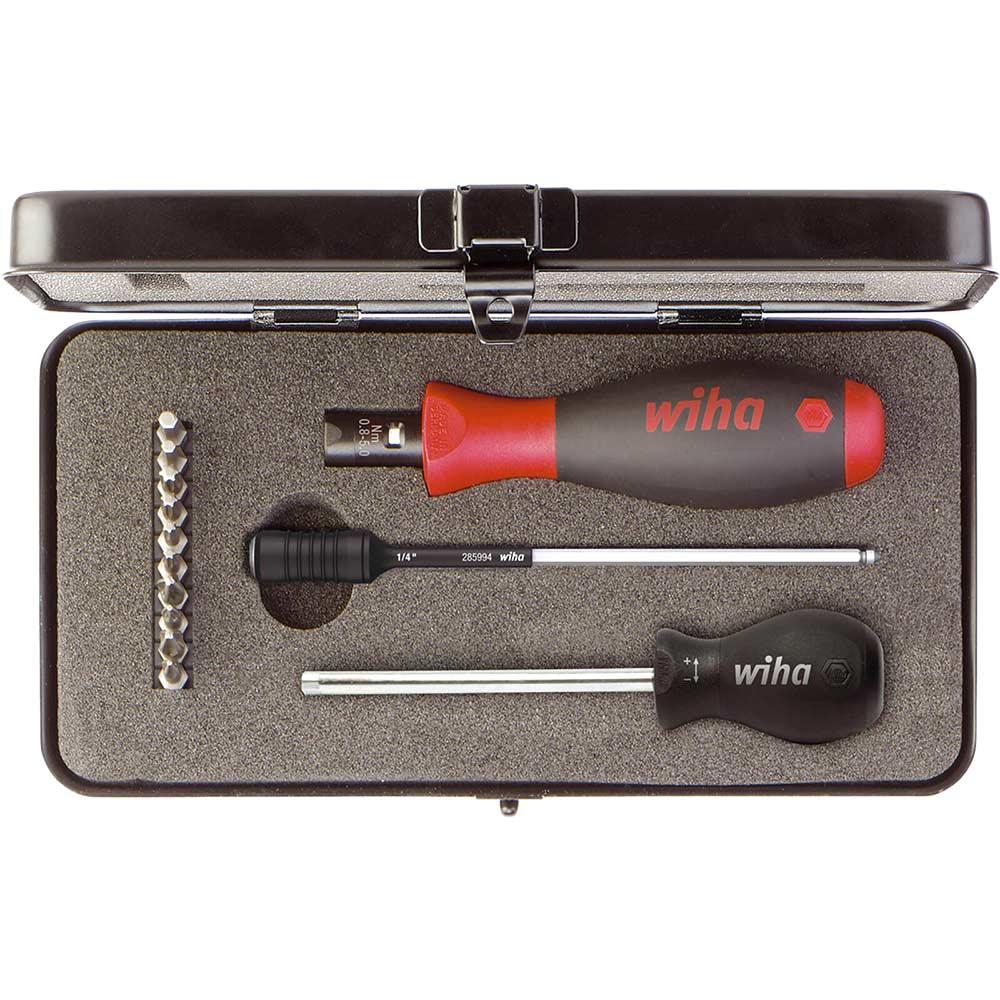 Wiha TorqueVario-S Torque Screwdriver and 10 Piece Bit Set 0.8Nm - 5Nm