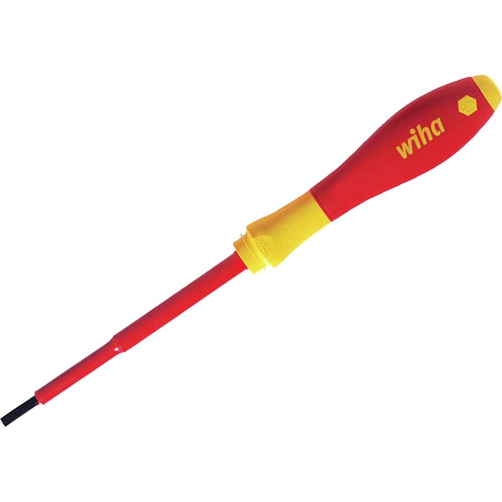 Wiha Softfinish VDE Insulated Slimfix Screwdriver Slotted 3.5mm 100mm