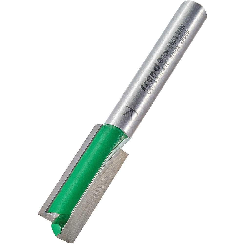 Trend CRAFTPRO Two Flute Straight Router Cutter 9.5mm 24.5MM 1/4"