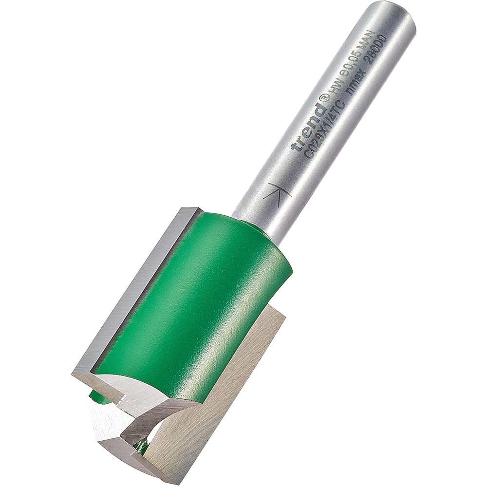 Trend CRAFTPRO Two Flute Straight Router Cutter 17.5mm 25.4mm 1/4"