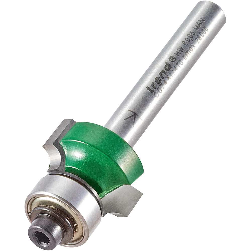 Trend CraftPro Bearing Guided Round Over and Ovolo Router Cutter 19mm 9.5mm 1/4"
