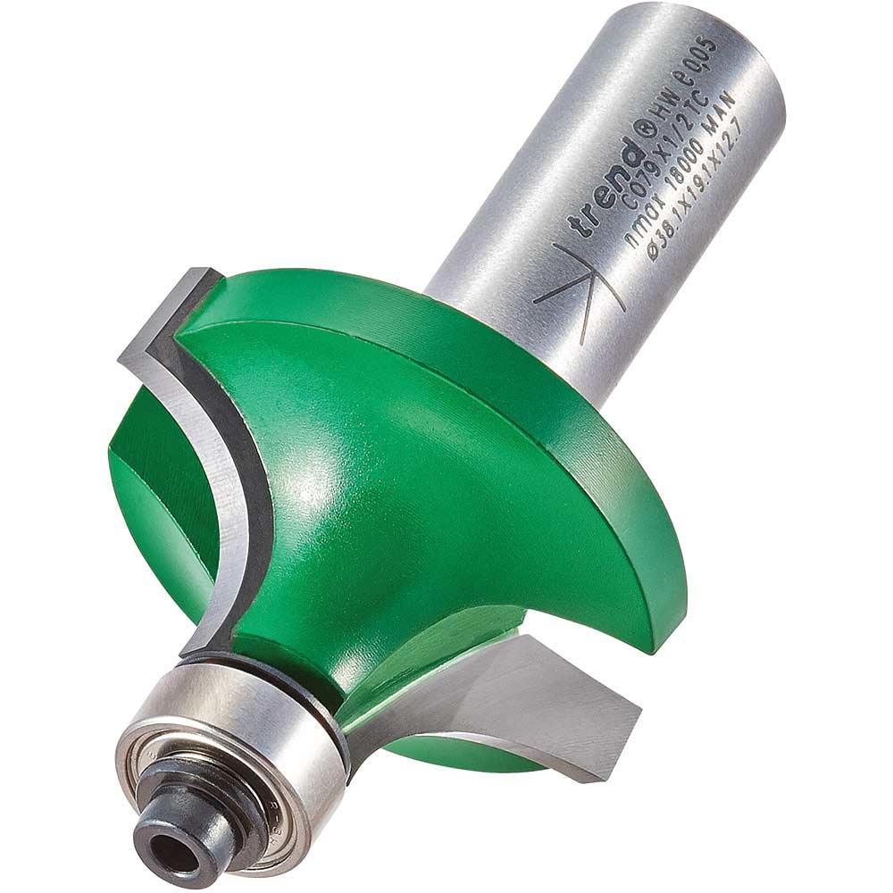 Trend CRAFTPRO Round Over and Ovolo Router Cutter 38mm 19.1mm 1/2"
