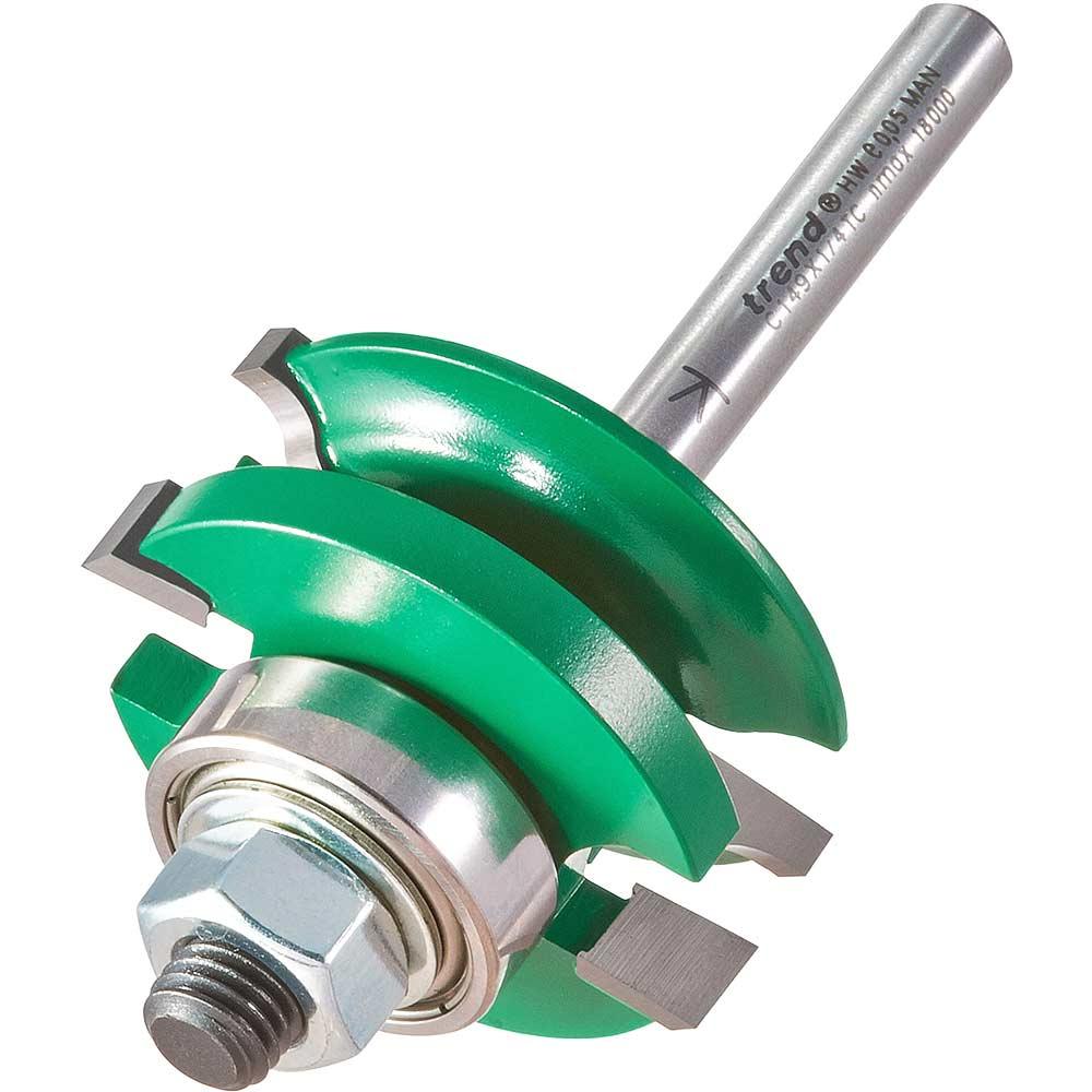 Trend CRAFTPRO Bearing Guided Combination Ogee Router Cutter 41mm 17mm 1/4"