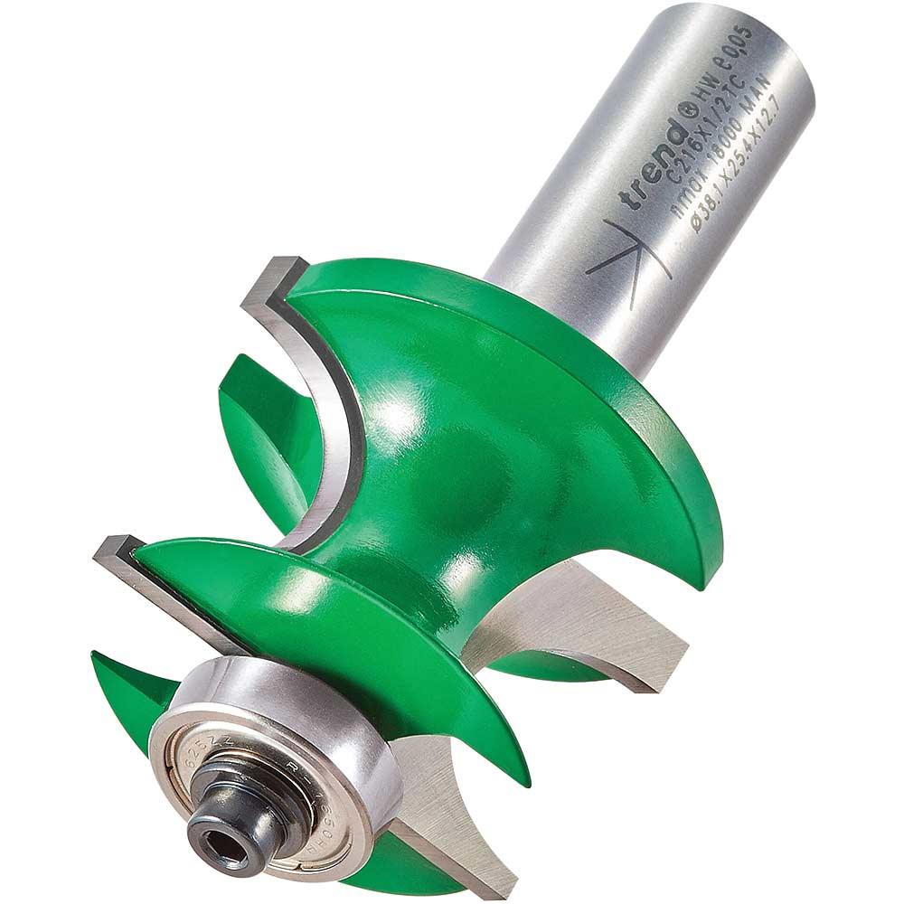 Trend CRAFTPRO Bearing Guided Corner Bead Router Cutter 38.1mm 16mm 1/2"