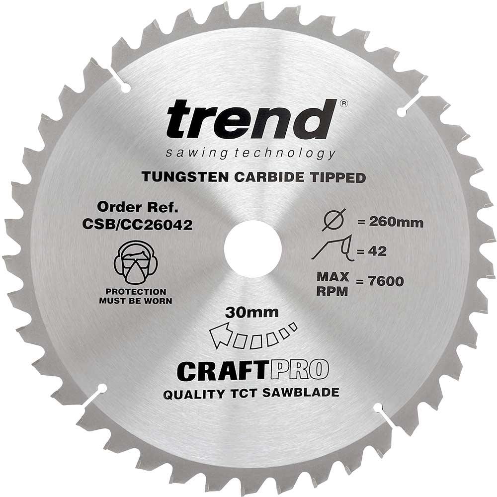 Trend CRAFTPRO Wood Cutting Mitre Saw Blade