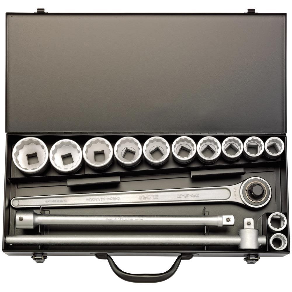 Elora 15 Piece 3/4" Drive Bi Hex Socket Set Imperial 3/4"