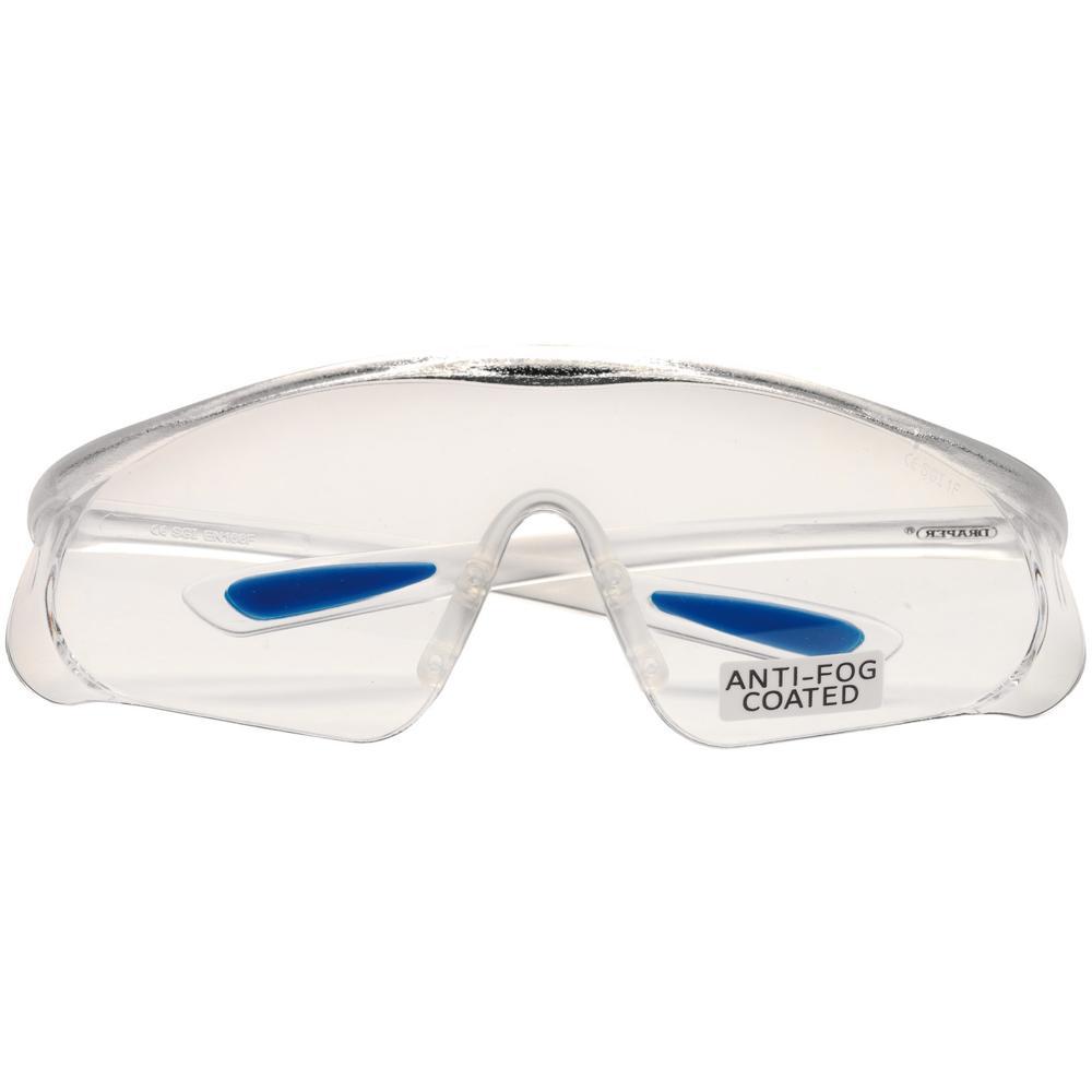 Draper Anti Fog Safety Glasses Clear Clear