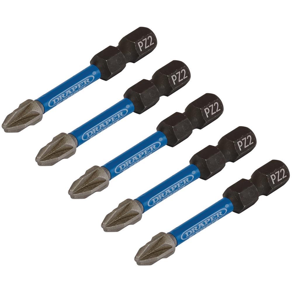 Draper Expert Impact Pozi Screwdriver Bits PZ2 50mm Pack of 5