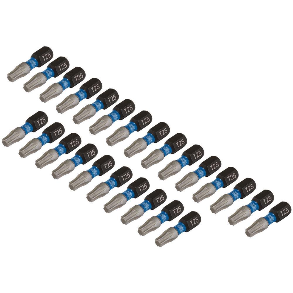 Draper Expert Impact Torx Screwdriver Bits T25 25mm Pack of 25
