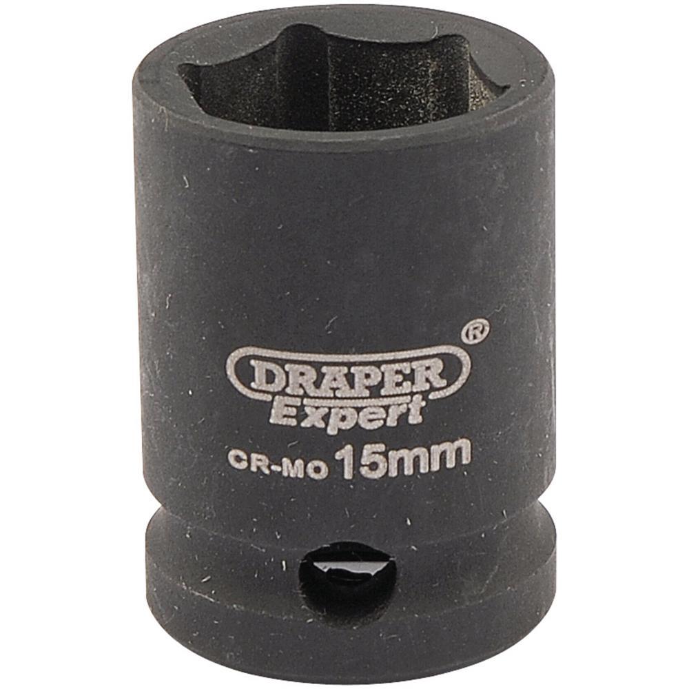 Draper Expert 3/8" Drive Hi-Torq Hexagon Impact Socket Metric 3/8" 15mm