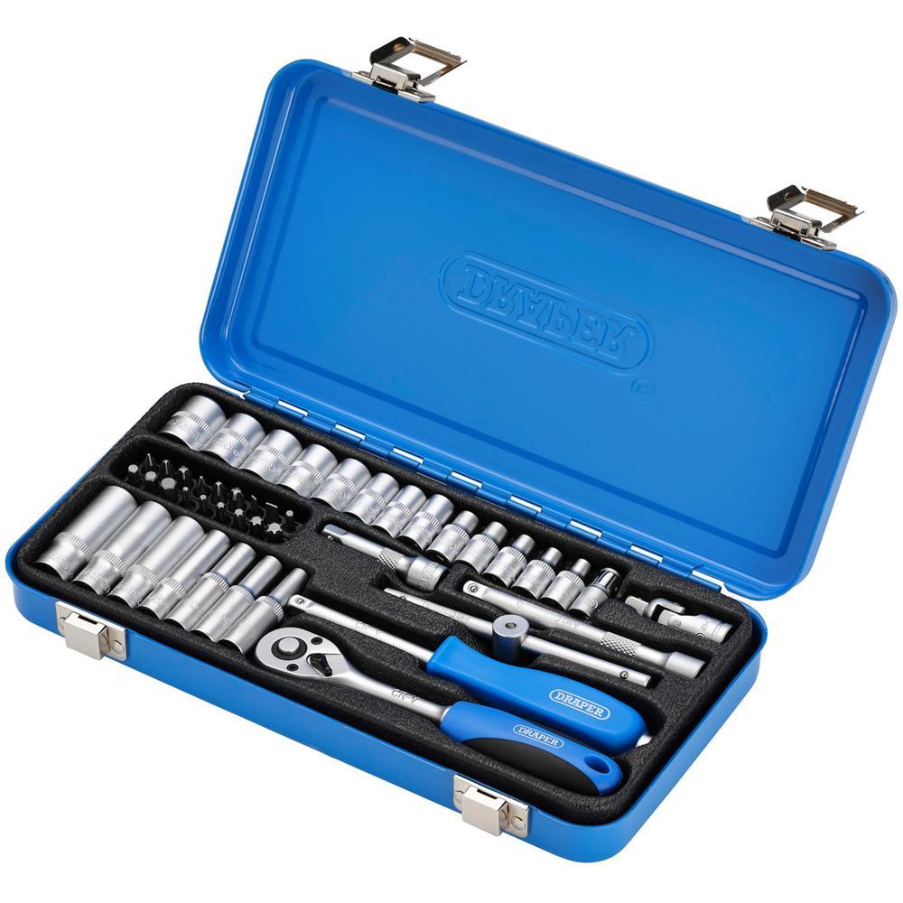 Draper 47 Piece 1/4" Drive Hex Socket Set Metric 1/4"