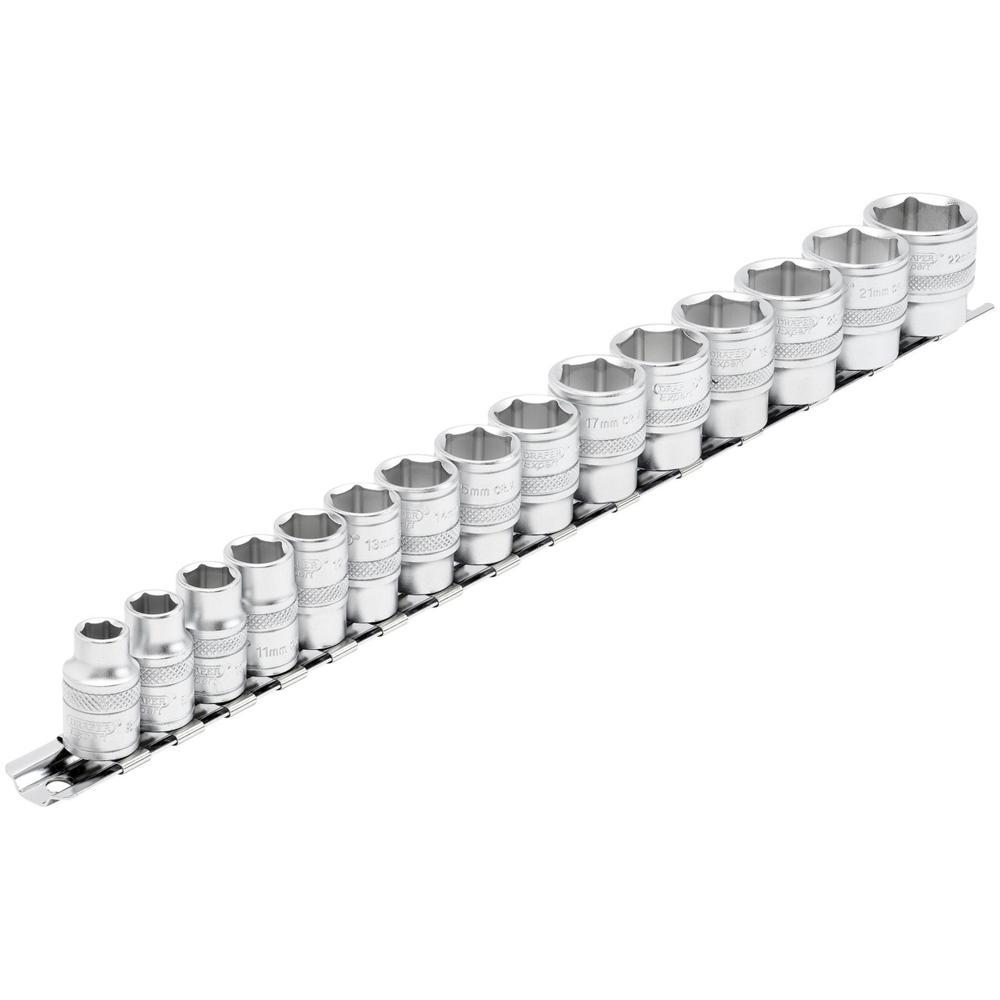 Draper Expert 15 Piece 3/8" Drive Hex Socket Set Metric