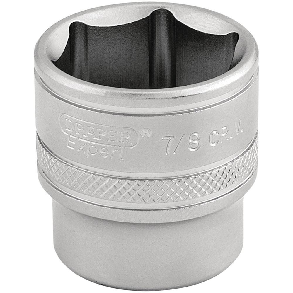 Draper 3/8" Drive Satin Finish Hexagon Socket Imperial 3/8" 7/8"