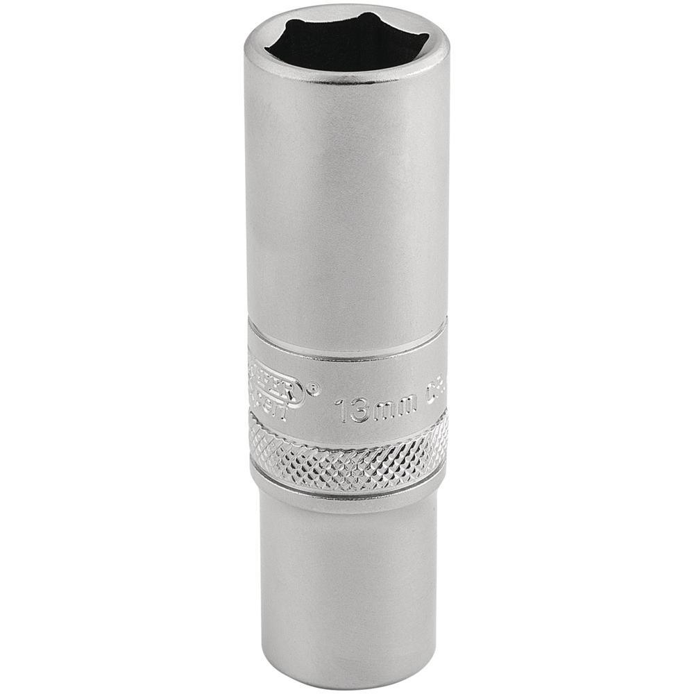 Draper 3/8" Drive Satin Finish Deep Hexagon Socket Metric 3/8" 13mm