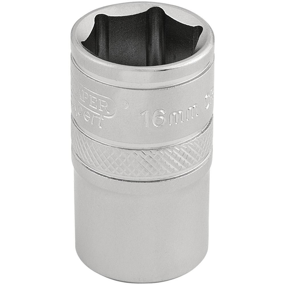 Draper 1/2" Drive Satin Finish Hexagon Socket Metric 1/2" 16mm