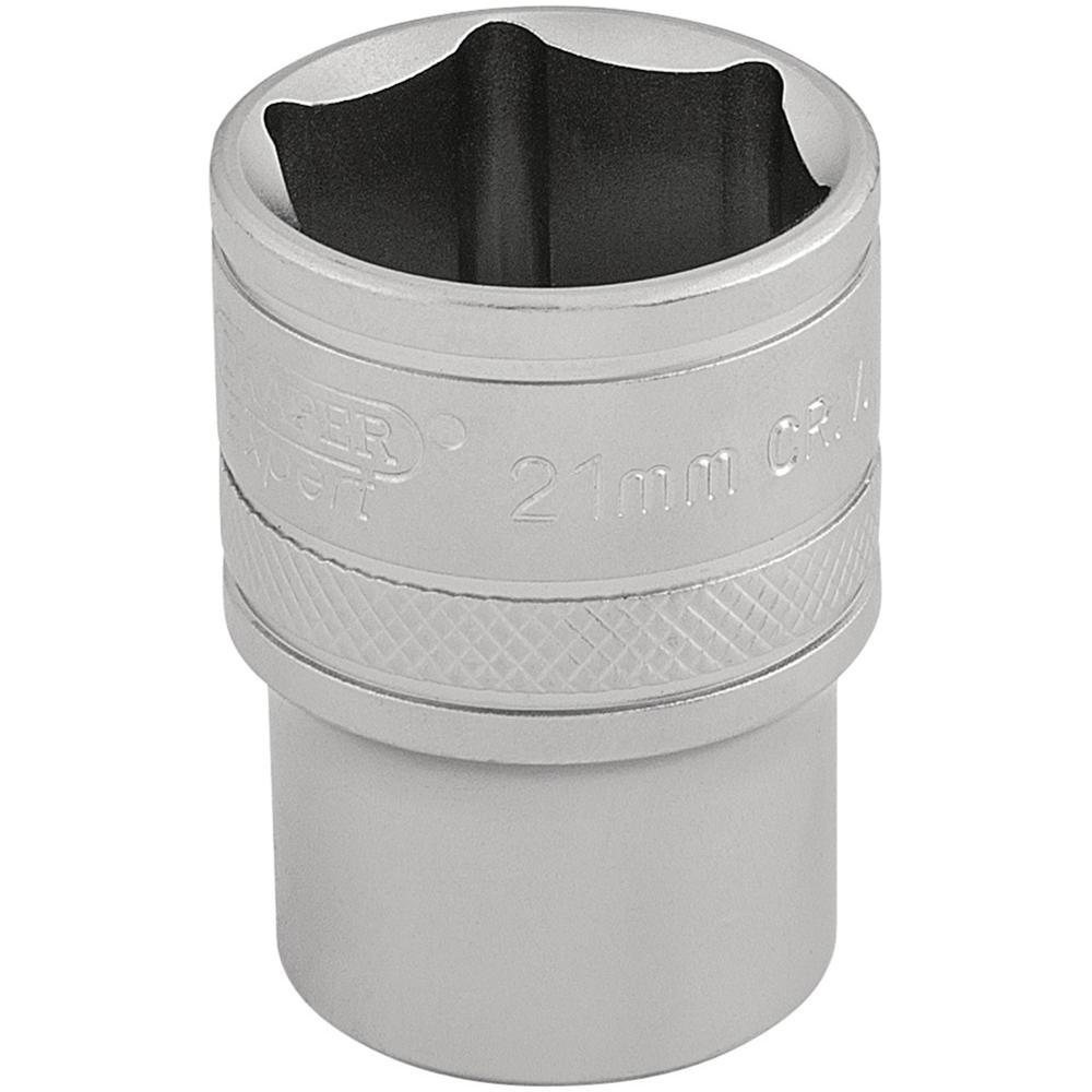 Draper 1/2" Drive Satin Finish Hexagon Socket Metric 1/2" 21mm