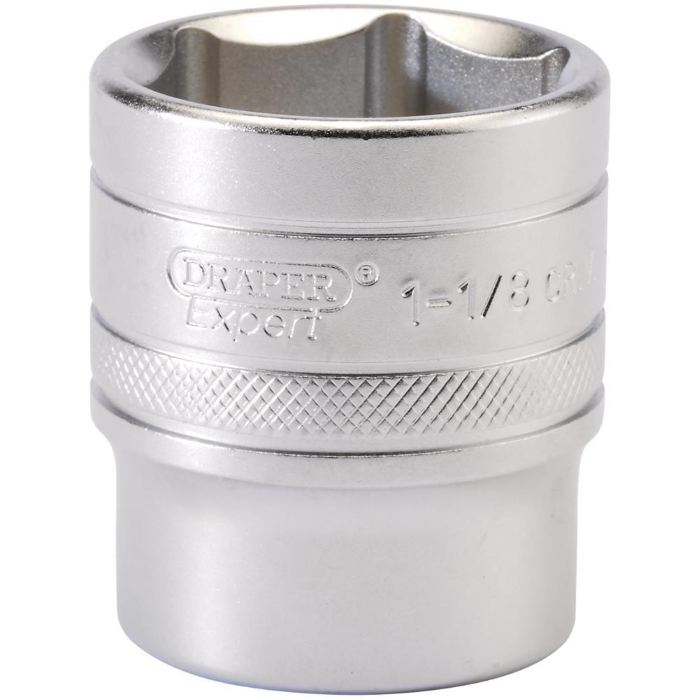 Draper 1/2" Drive Satin Finish Hexagon Socket Imperial 1/2" 1" 1/8"