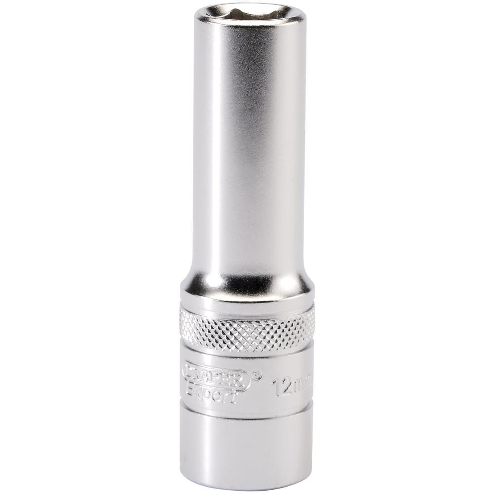 Draper 1/2" Drive Satin Finish Deep Hexagon Socket Metric 1/2" 12mm