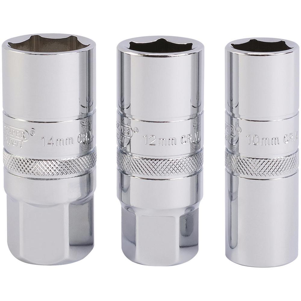 Draper 3 Piece 1/2" Drive Spark Plug Socket Set