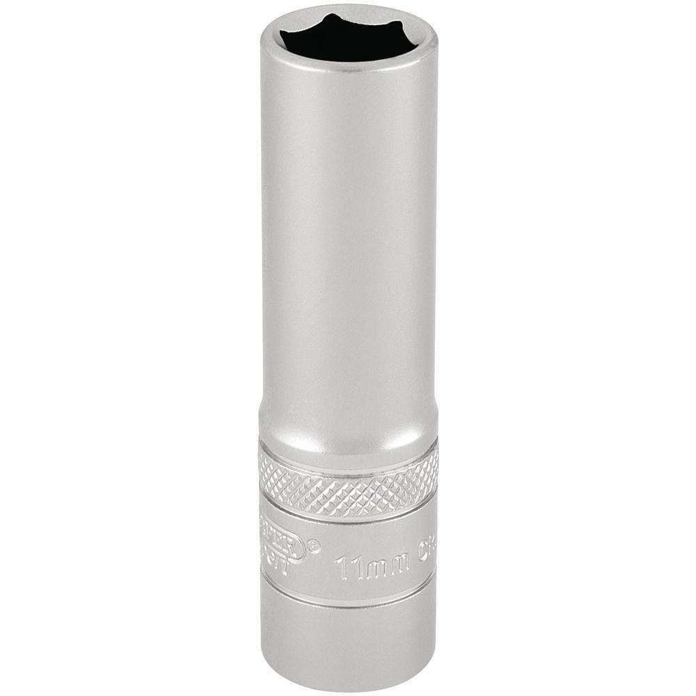 Draper 3/8" Drive Satin Finish Deep Hexagon Socket Metric 3/8" 11mm