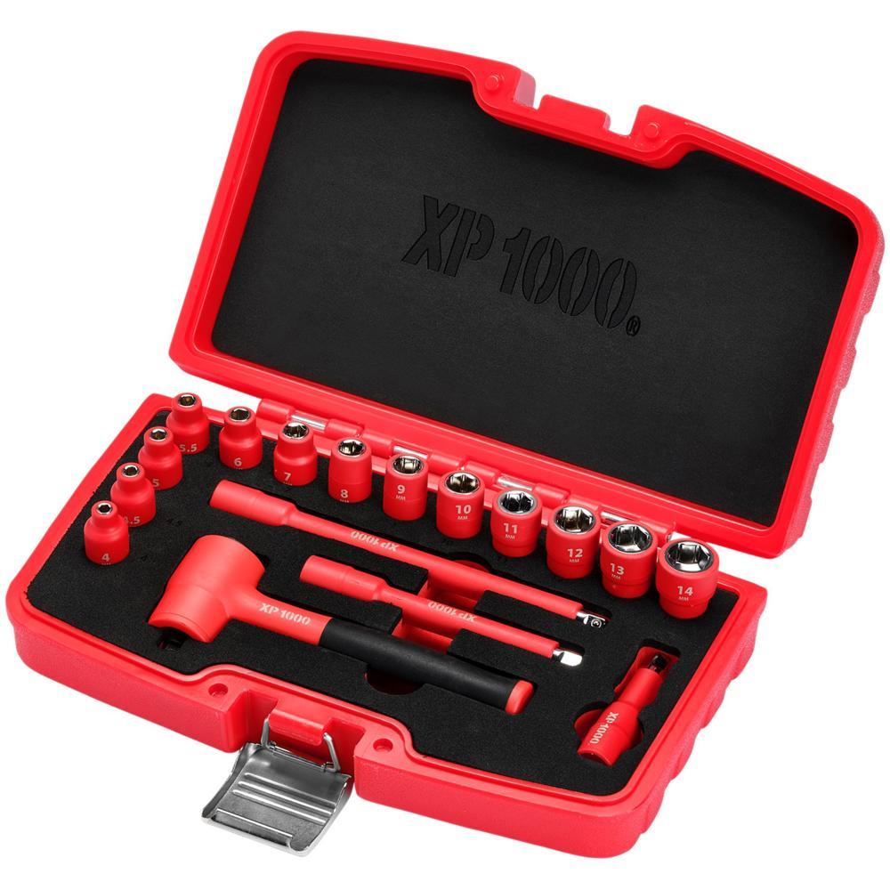 Draper XP1000 17 Piece 1/4" Drive VDE Insulated Socket Set 1/4"