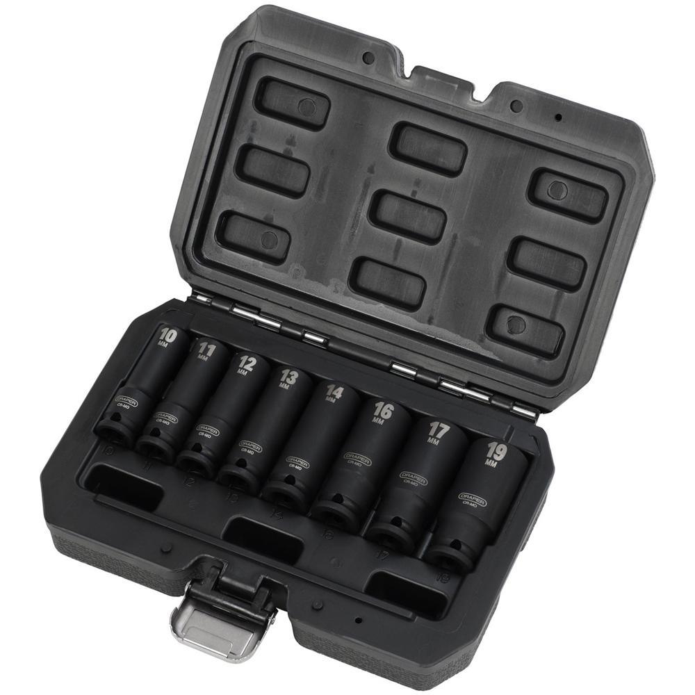 Draper Hi Torq 8 Piece 3/8" Drive Deep Hexagon Impact Socket Set 3/8"