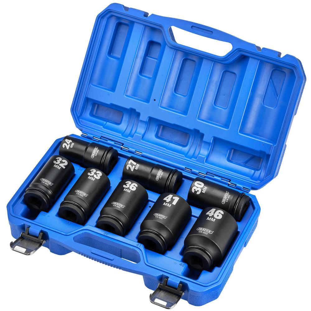 Draper HI TORQ 8 Piece 3/4" Drive Hexagon Impact Socket Set 3/4"
