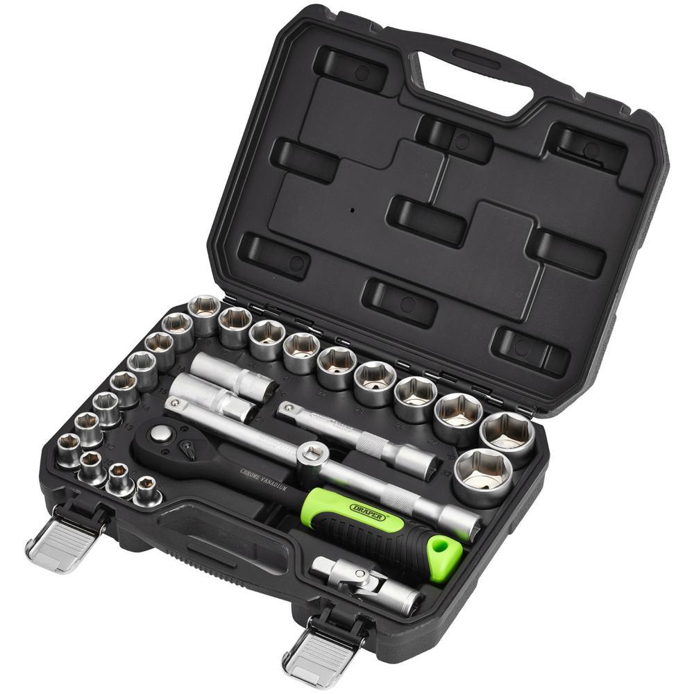 Draper HI TORQ 27 Piece 1/2" Drive Hexagon Socket Set 1/2"