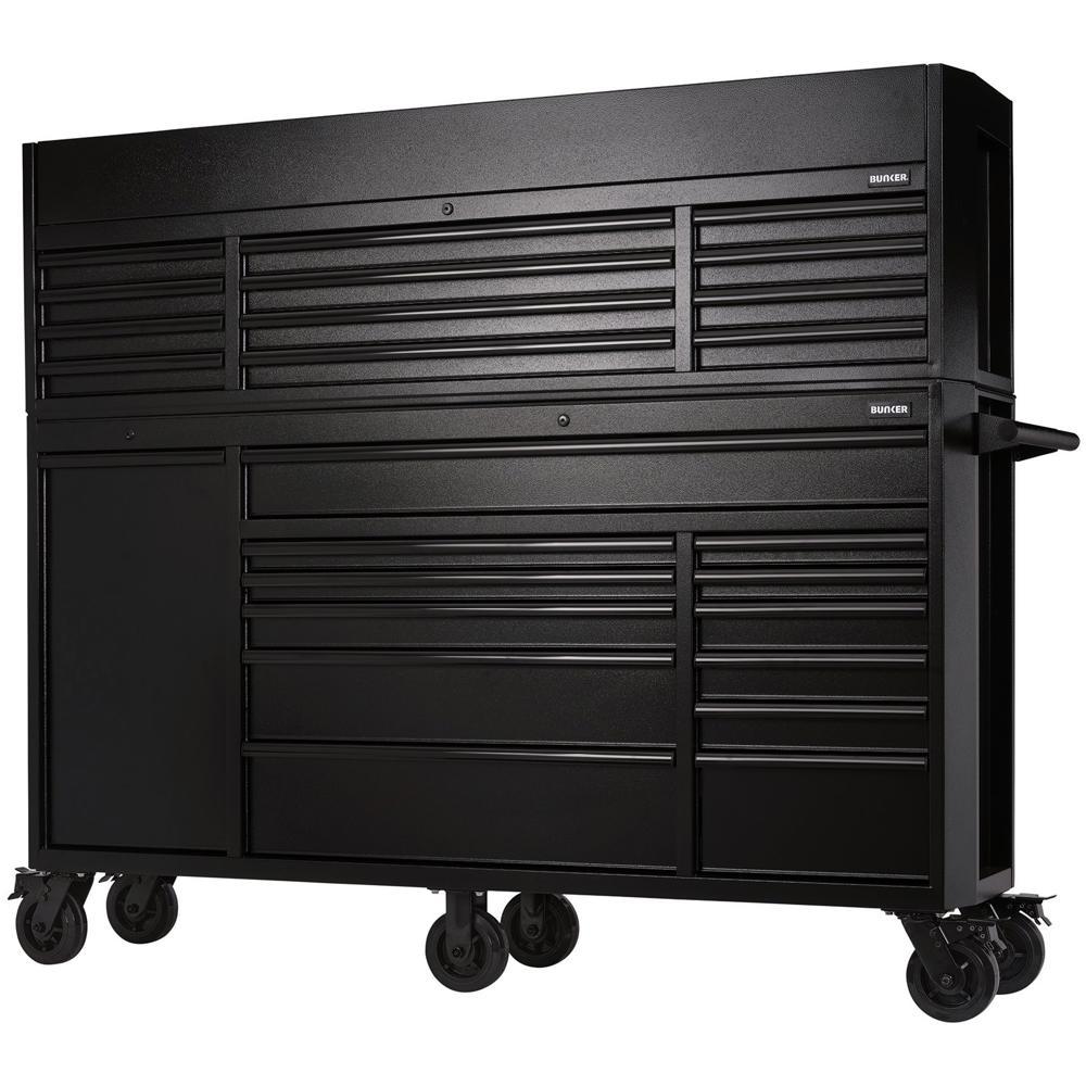 Bunker 25 Drawer Roller Cabinet and Tool Chest Combo Black