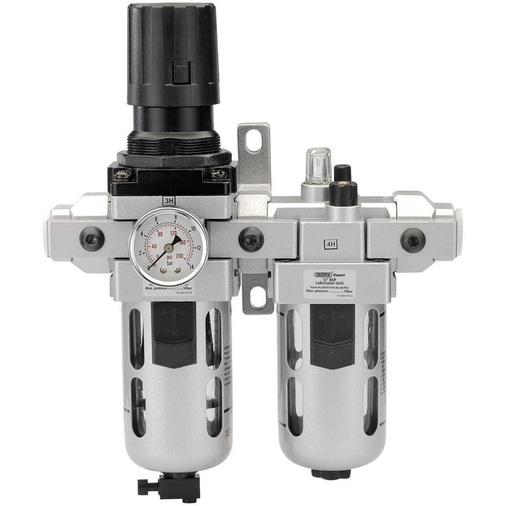 Draper ALFRL2 1/2" BSP Air Line Filter, Regulator and Lubricator