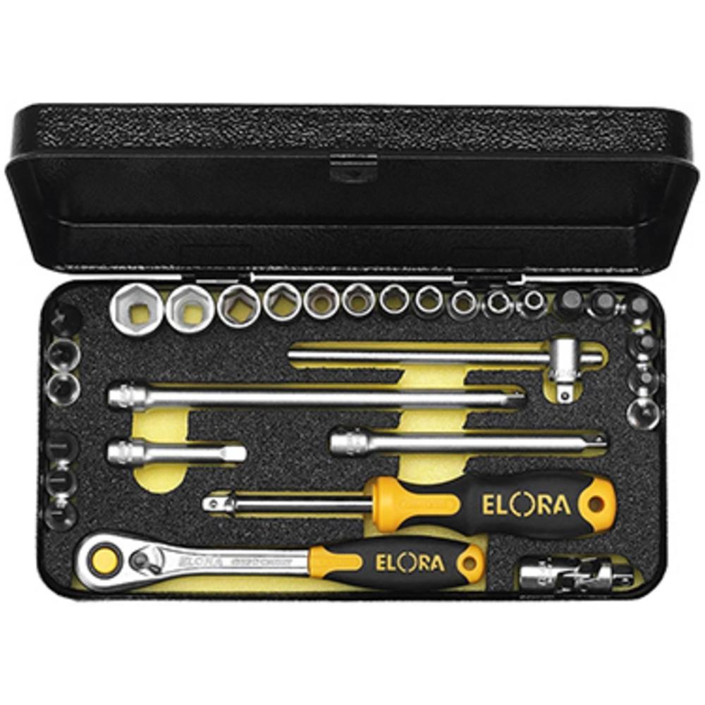 Elora 31 Piece 1/4" Drive Hex Socket and Screwdriver Bit Set Metric 1/4"