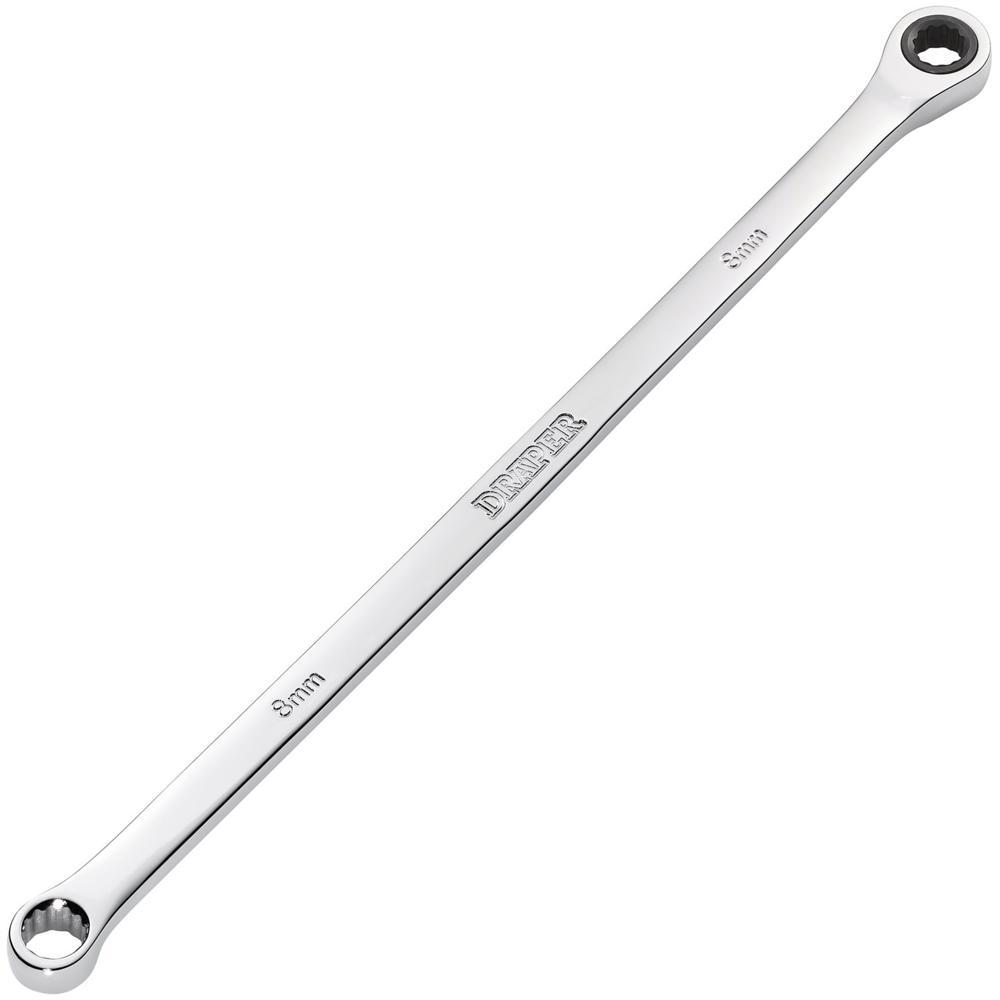 Draper Hi Torq Extra Long Double Ring Ratchet Spanner 8mm