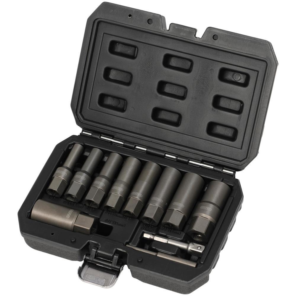 Draper 11 Piece 3/8" Drive Spiral Type Deep Bolt Extractor Set 3/8"