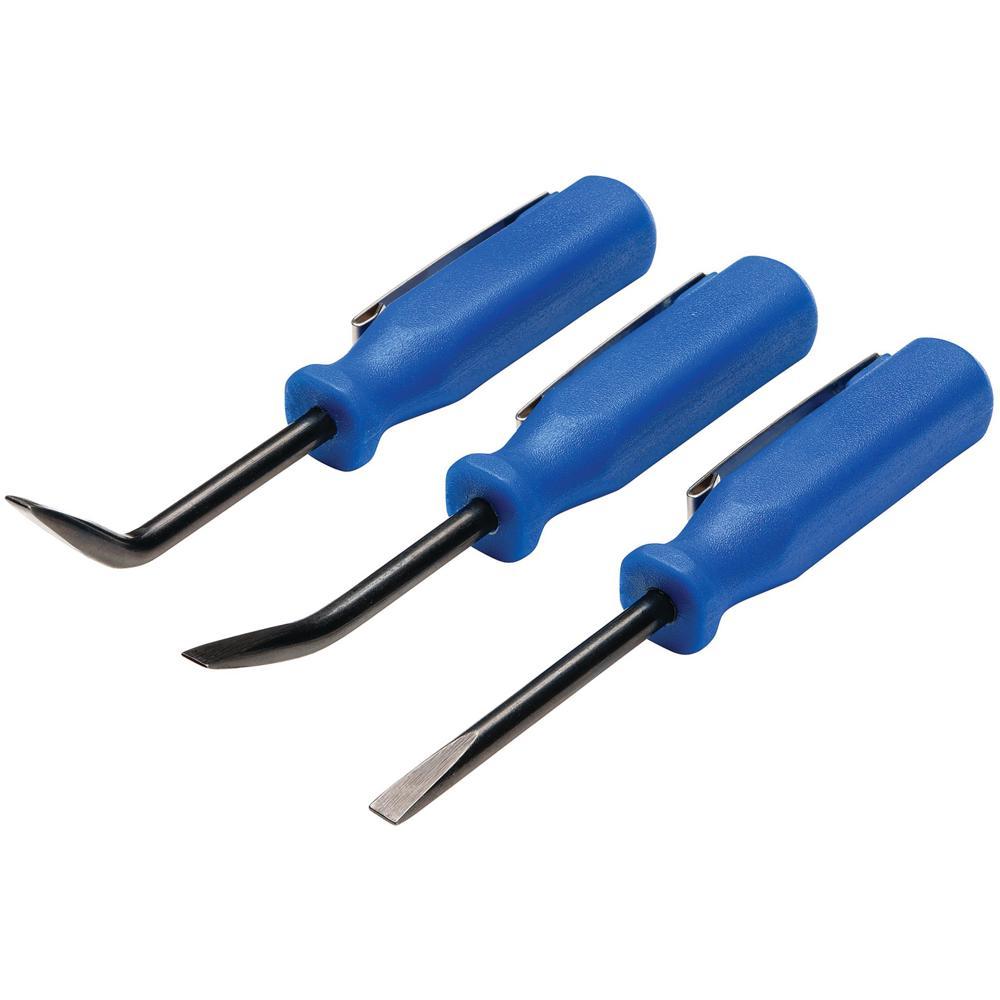 Draper 3 Piece Mini Pry Bar Set Blue