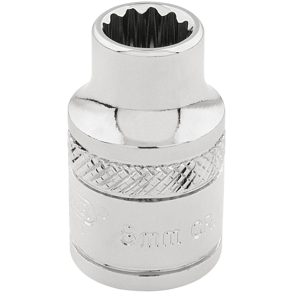 Draper 3/8" Drive Polished Finish Hi Torq Bi Hexagon Socket Metric