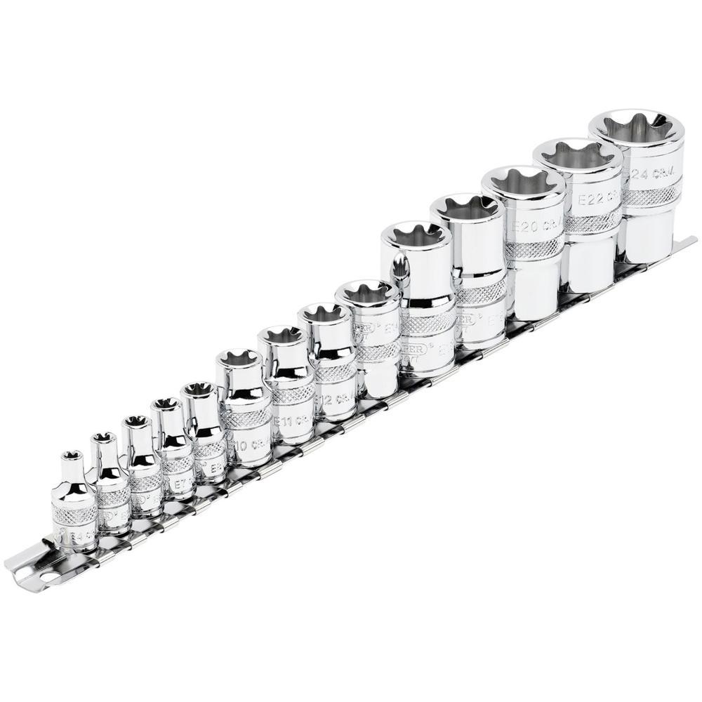 Draper 14 Piece Combination Drive Torx Socket Set Combination