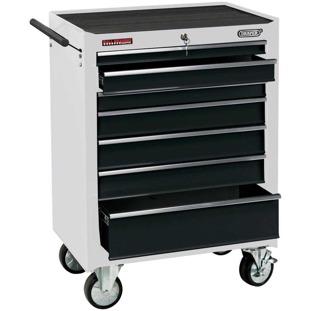 Draper 7 Drawer Tool Roller Cabinet White