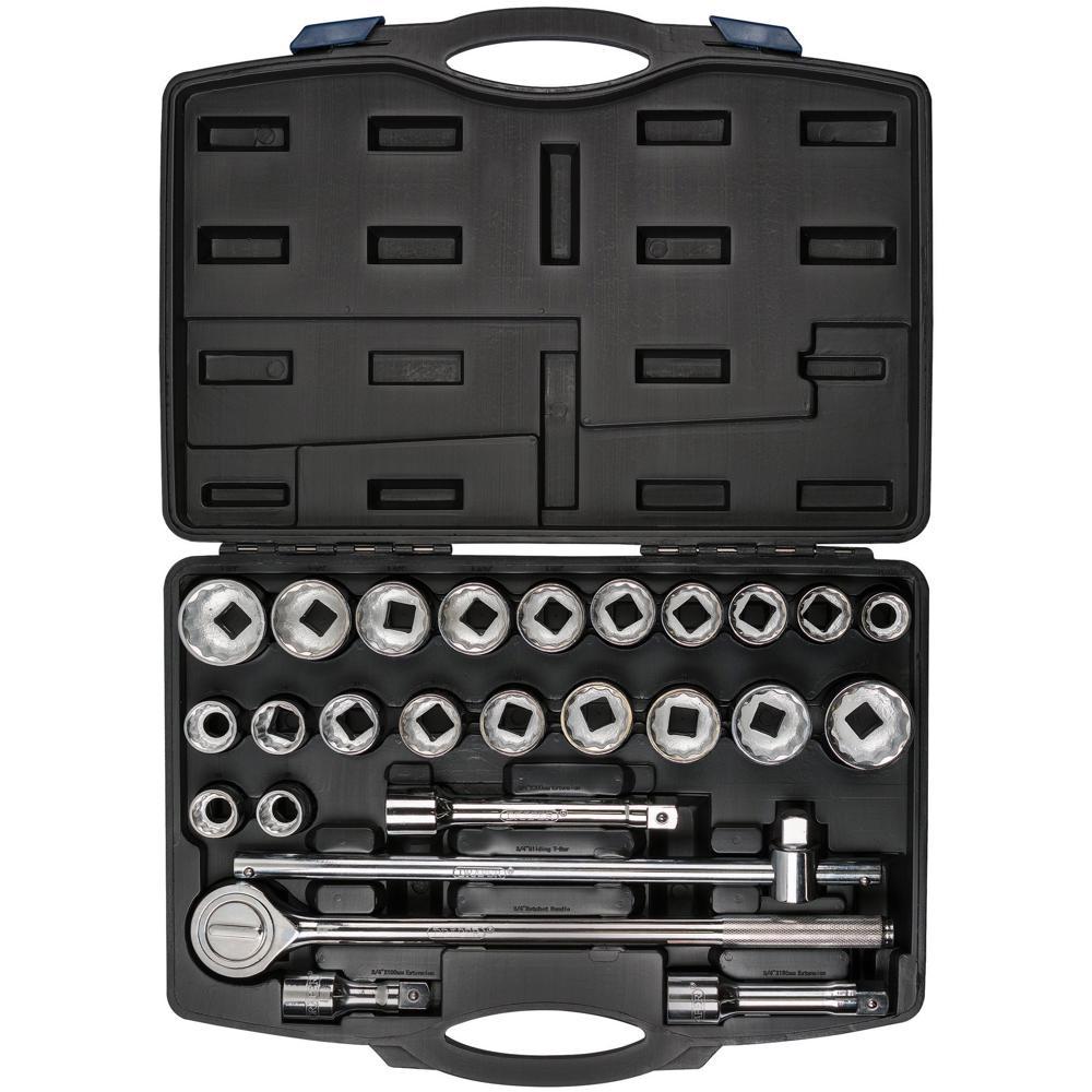 Draper 26 Piece 3/4" Drive Bi Hex Socket Set Metric and Imperial 3/4"