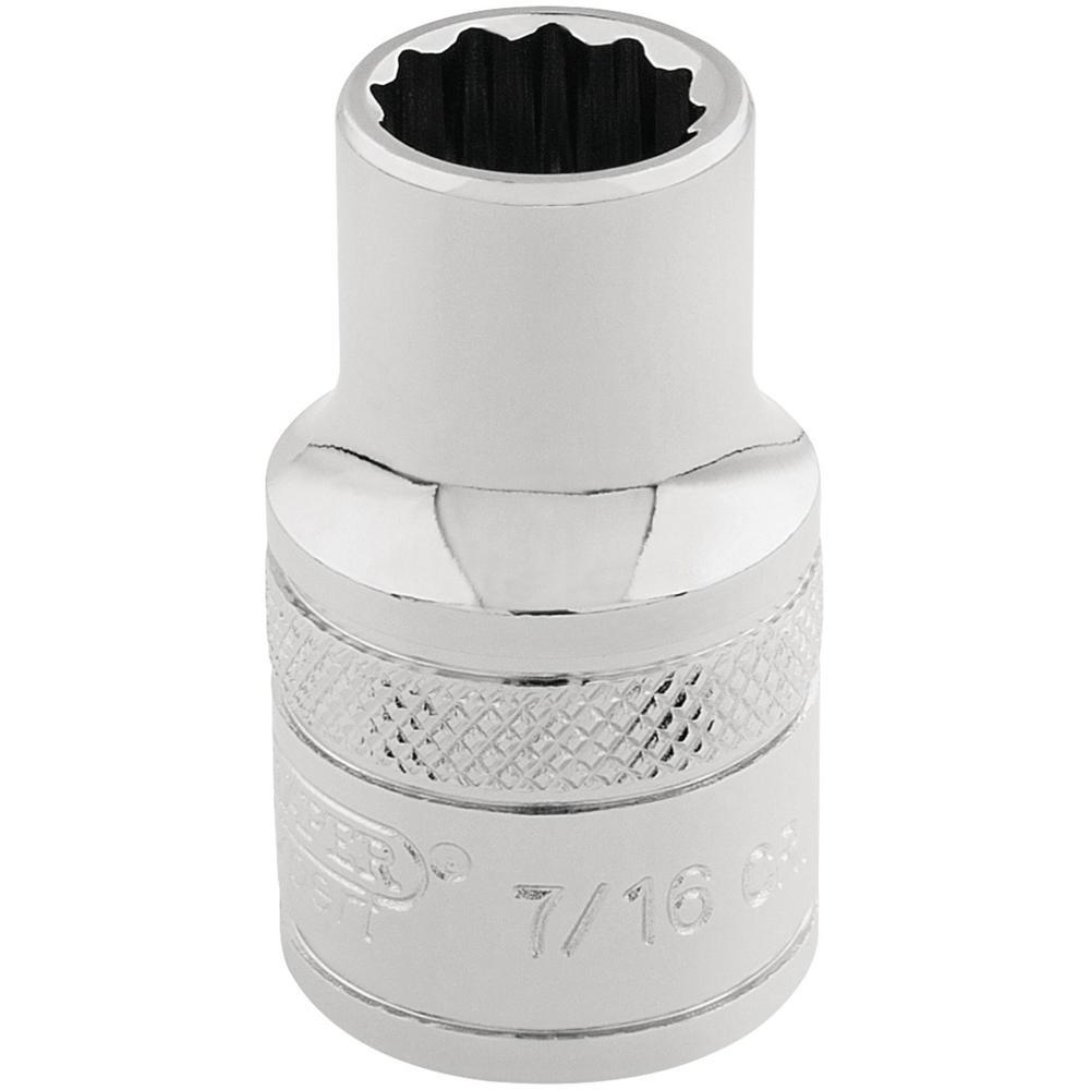 Draper 3/8" Drive Polished Finish Hi Torq Bi Hexagon Socket Imperial 3/8" 7/16"