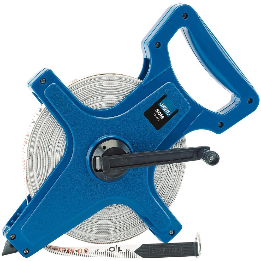 Draper Fibreglass Surveyors Tape Measure Imperial & Metric 165ft / 50m 13mm