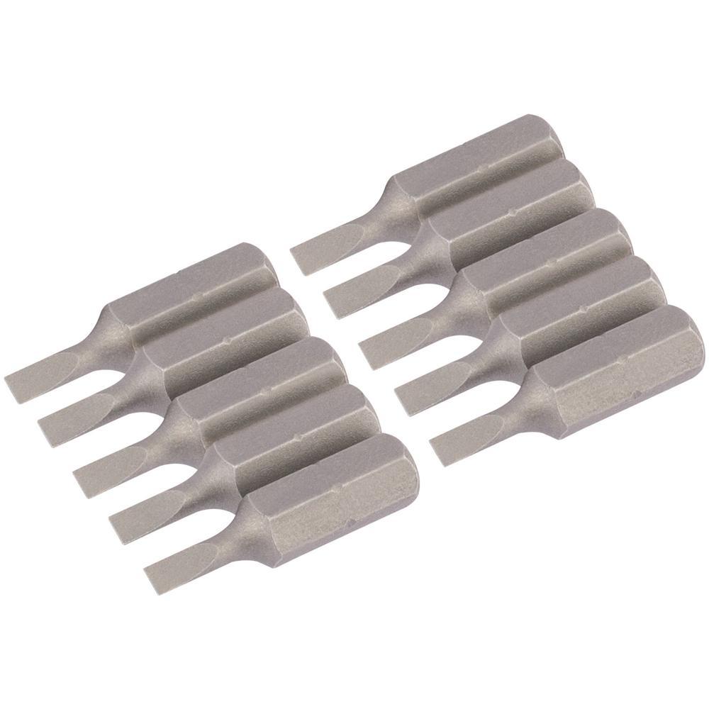 Draper Slotted Screwdriver Bit 3mm 25mm Pack of 10