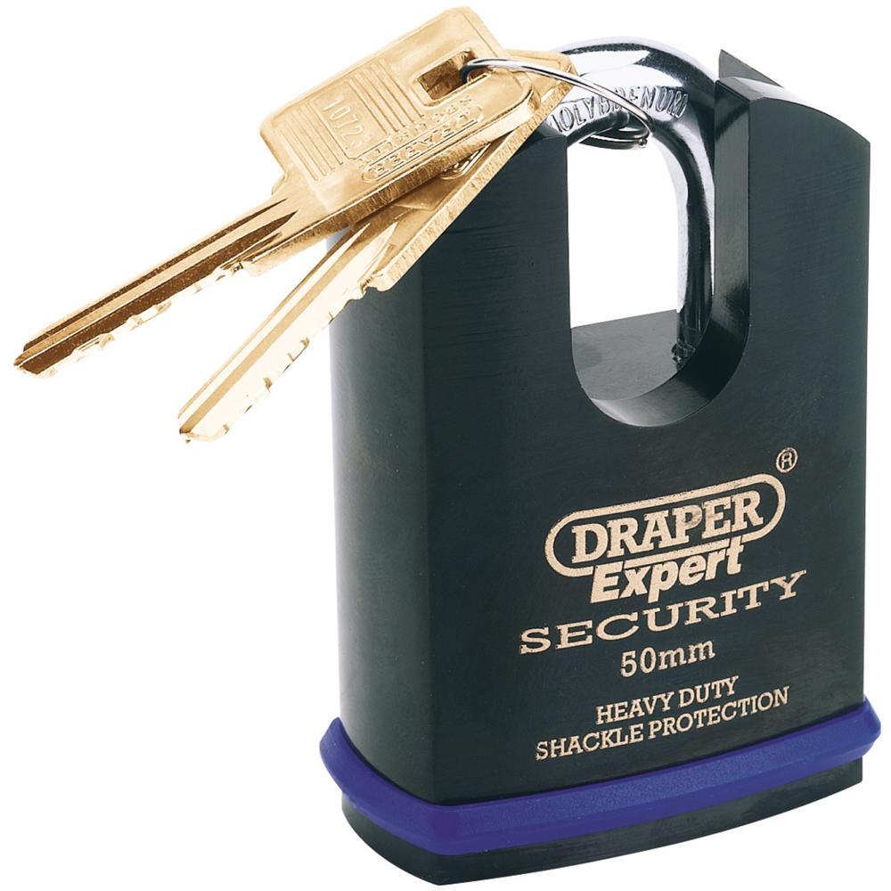 Draper Expert Heavy Duty Padlock Closed Shackle 50mm Standard