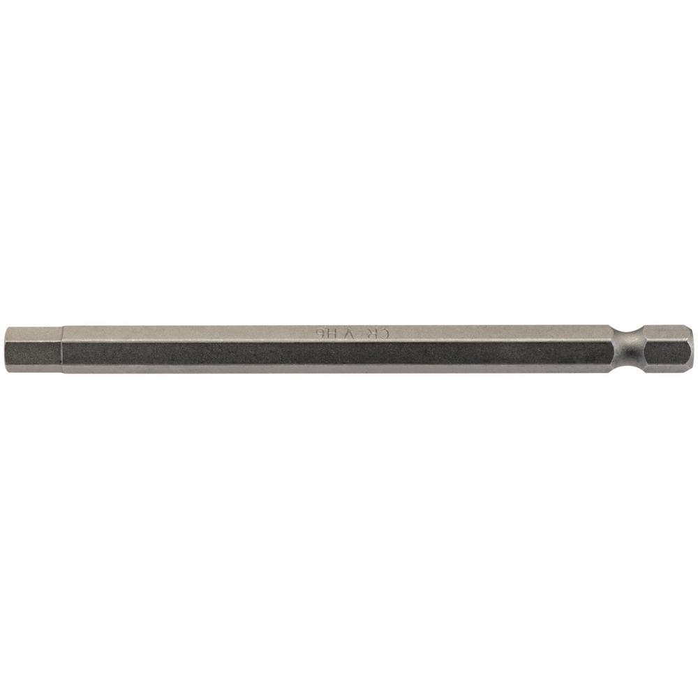 Draper Hex Screwdriver Bit Hex 6mm 100mm Pack of 1