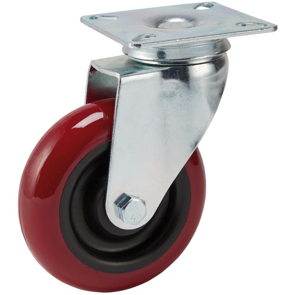 Draper Swivel Plate Fixing Polyurethane Wheeled Castor 100mm