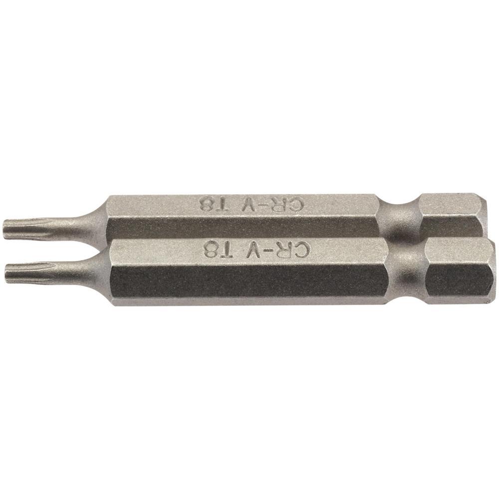 Draper Torx Screwdriver Bits T8 50mm Pack of 2