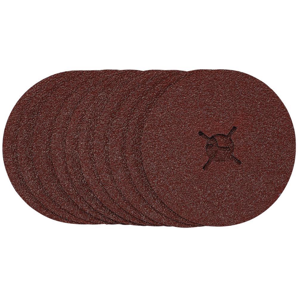 Draper Fibre Sanding Discs 125mm 125mm 36g Pack of 10