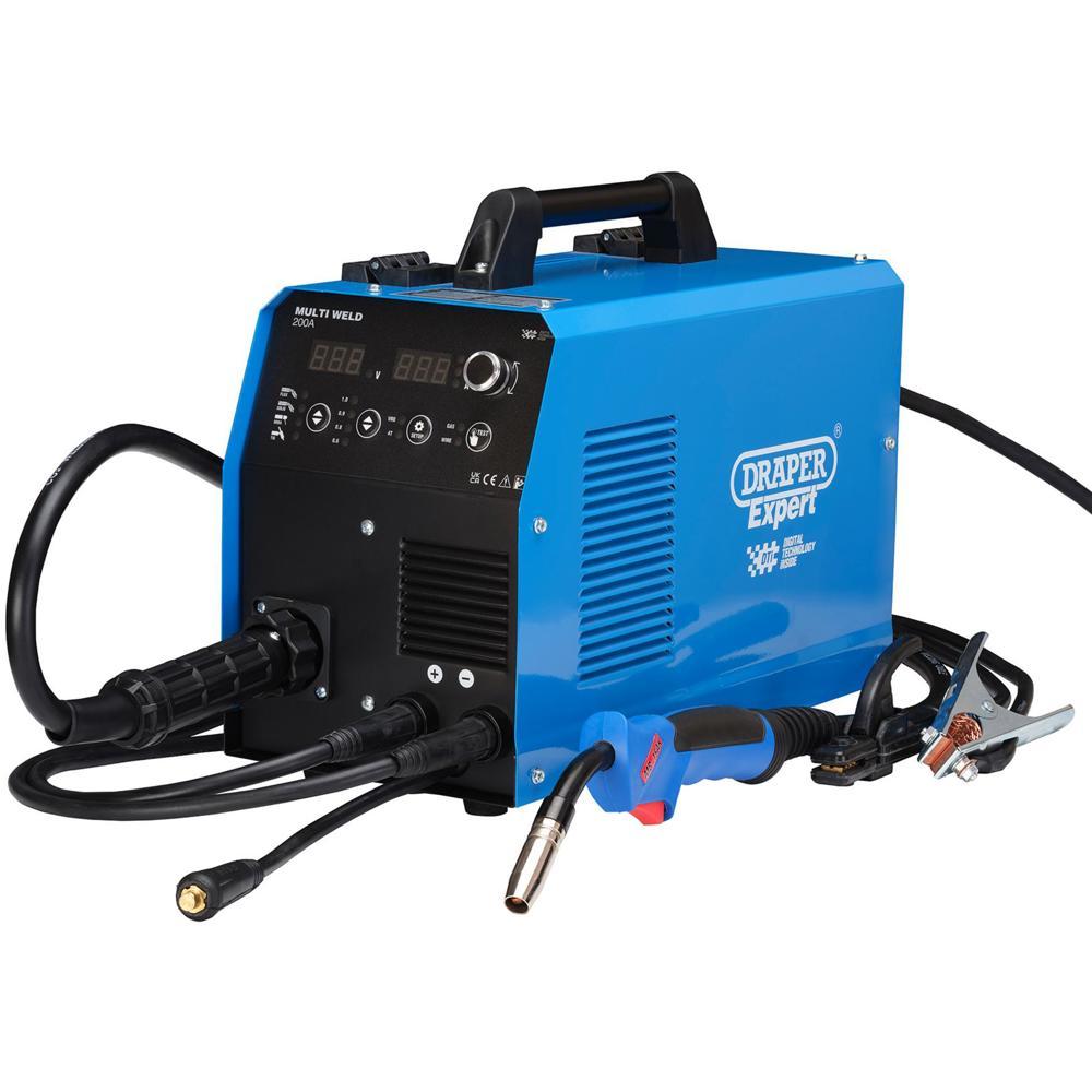 Draper Expert MW200A 200Amp MIG, TIG and MMA Inverter Welder 240v