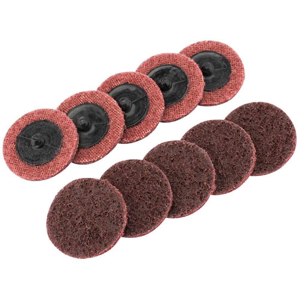 Draper Polycarbide Abrasive Pad Disc 50mm 50mm Medium Pack of 10