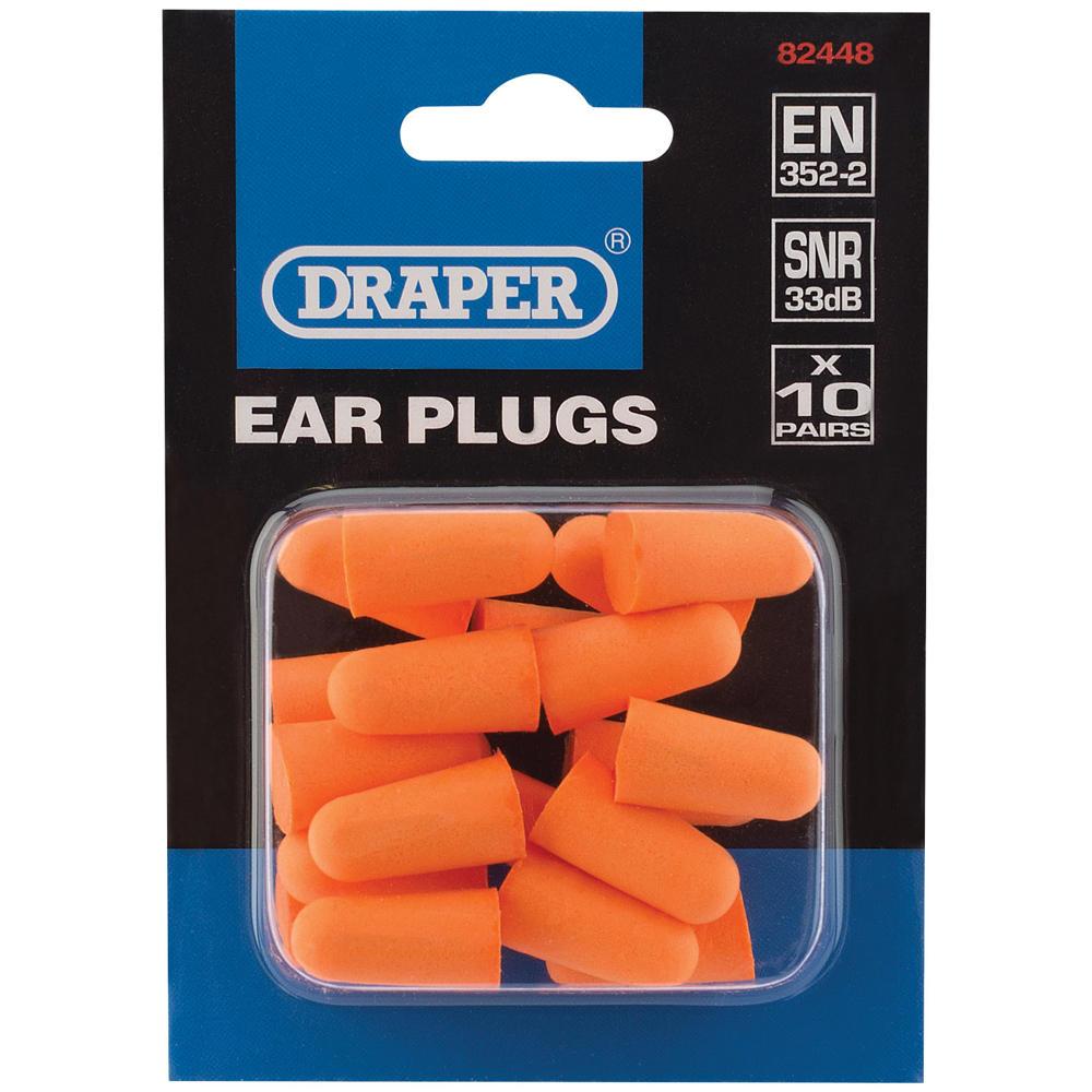 Draper Disposable Ear Plugs Pack of 10